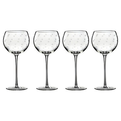 kate spade new york Larabee Dot Etched Wine Glasses, Set of 4